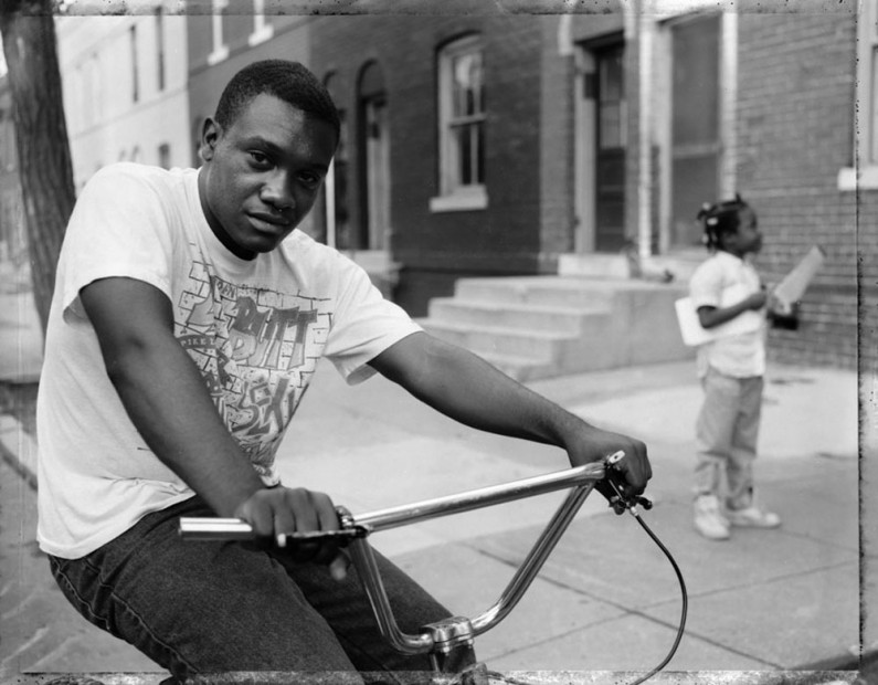 A Young Man on a Bike, 1990