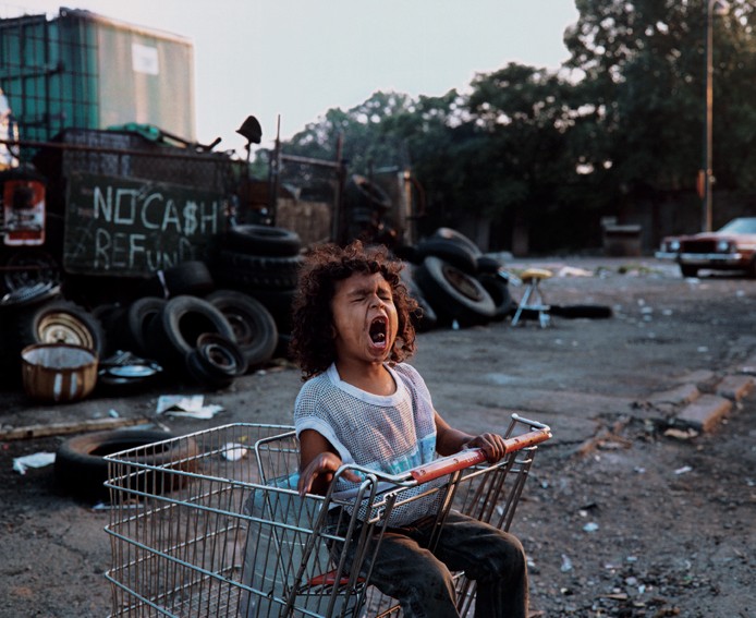 Girl in Shopping Cart, 1989