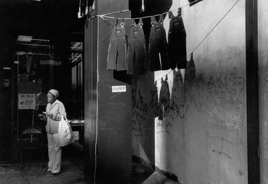 A Woman with Hanging Overalls, Harlem, 1978