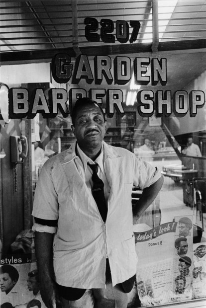 Garden Barber Shop, Harlem, 1975