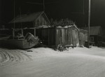 Thumbnail image: Dennis Witmer <br> Boat and House, Front Street Kotzebue, December 1989