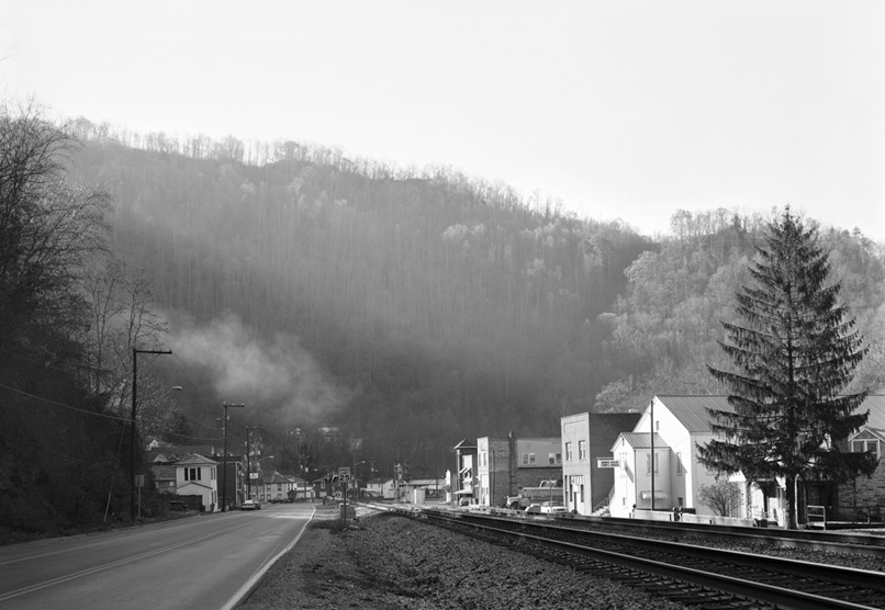 Christopher Churchill <br> Rail Road Tracks and Church, Welch WV, 2004