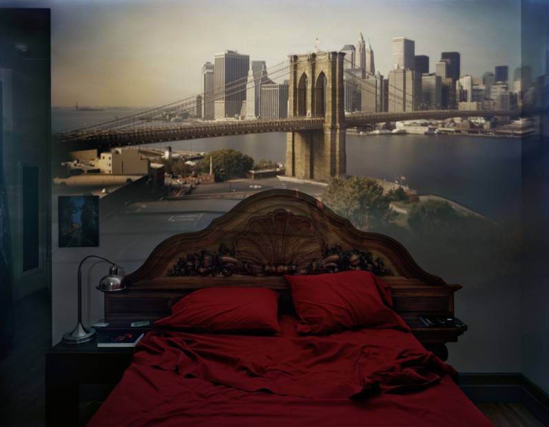 Camera Obscura: View of the Brooklyn Bridge in Bedroom, 2009