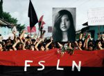 Thumbnail image: A Funeral procession for assassinated student leaders. Demonstrators carry a photograph of Arlen Siu, a FSLN guerilla fighter killed in the mountains three years earlier, Jinotepe, 1978