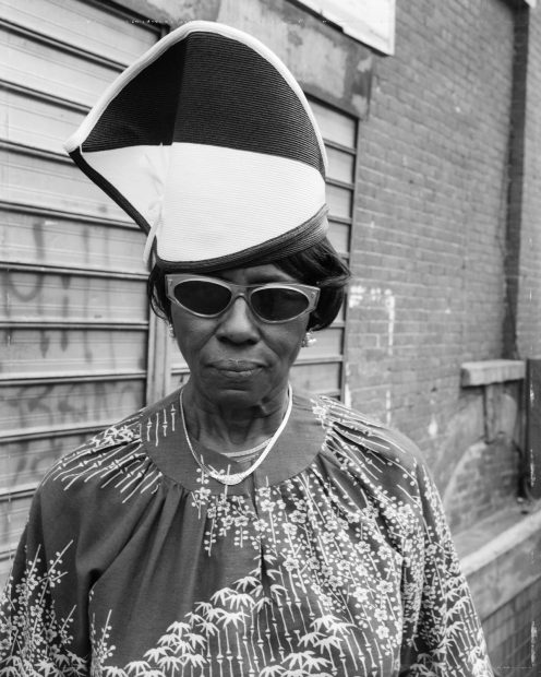 A Woman at Fulton Street and Washington Ave, 1989
