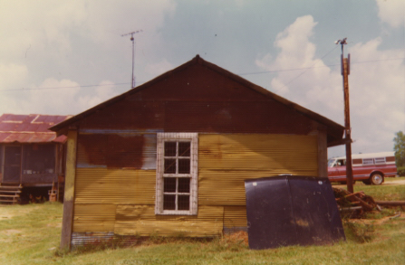 William Christenberry<br>Yellow Tin Building, Havana, AL, 1976