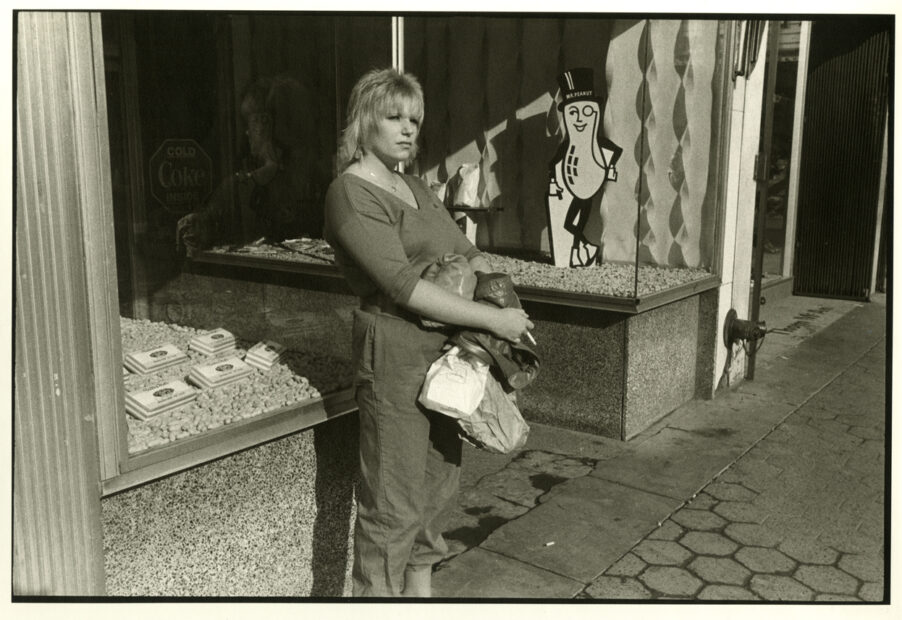 A Woman in Front of a Store, Syracuse, NY, 1985