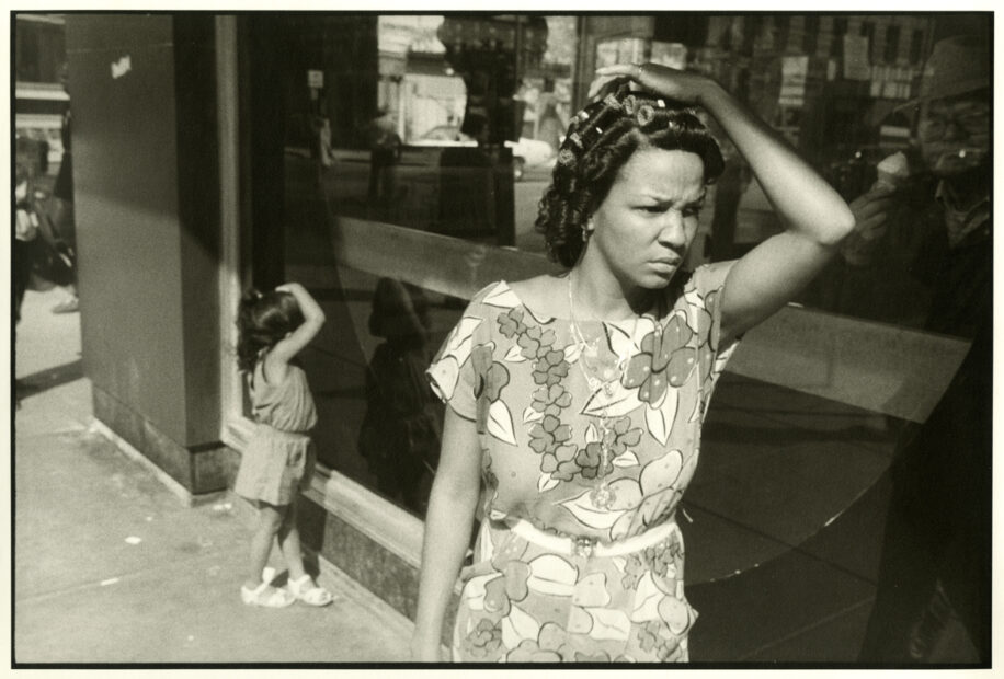 A Woman and Her Daughter at Salina Street Bus Stop, Syracuse, NY, 1985