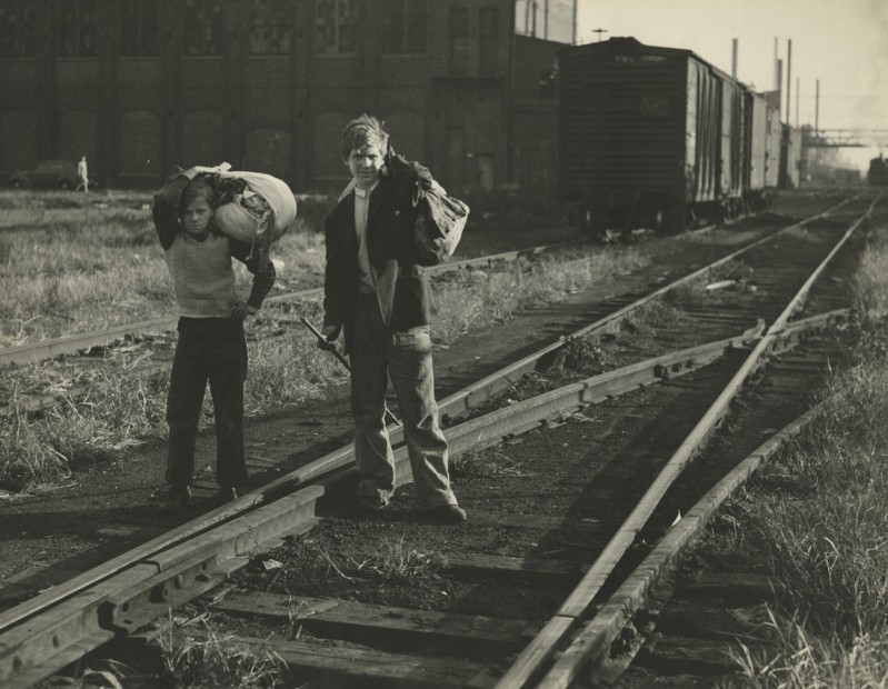 Boys by Railroad Tracks, Philadelphia, 1940