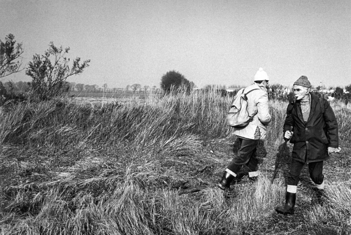 Passing Naturalists, Pagham Harbour, Sussex, 1974