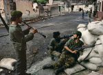 Thumbnail image: Muchachos await counterattack by the National Guard, Matagalpa, 1978