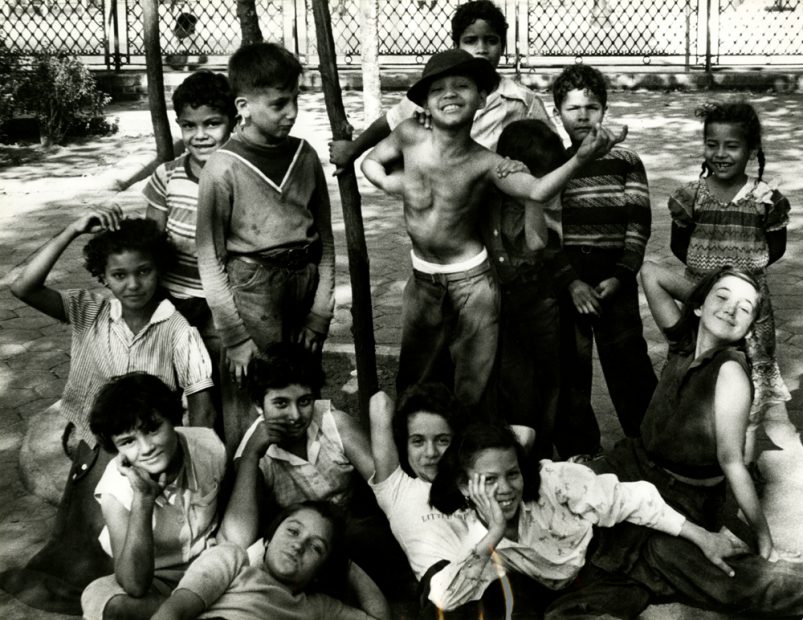 William Klein <br> Puerto Rican Kids Mimic Rock Stars and Models, New York,