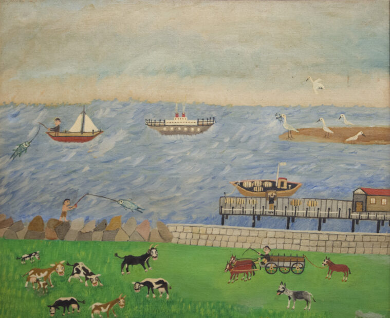 Harbor With Steamboat,1962